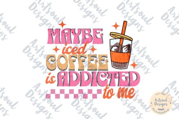 Retro Iced Coffee T-Shirt Design PNG: A Vintage Vibe for Your Brand