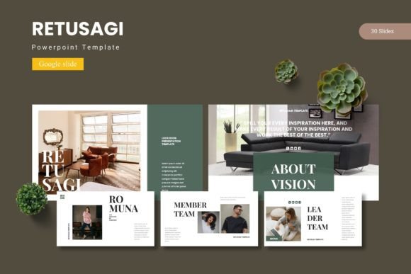 Retusagi: Crafting Cohesive Visual Stories with a Premium Slide Template