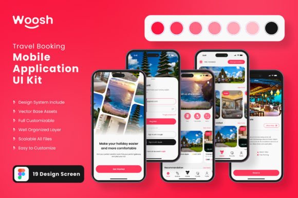 Streamline Your App Design with a Complete Travel Booking UI Kit
