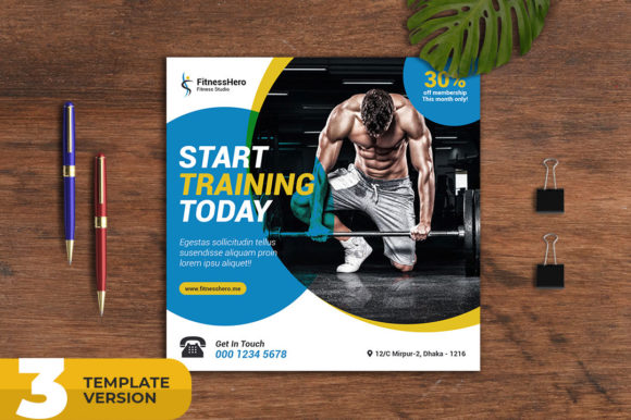 Streamline Your Fitness Brand with a Versatile Social Media Banner